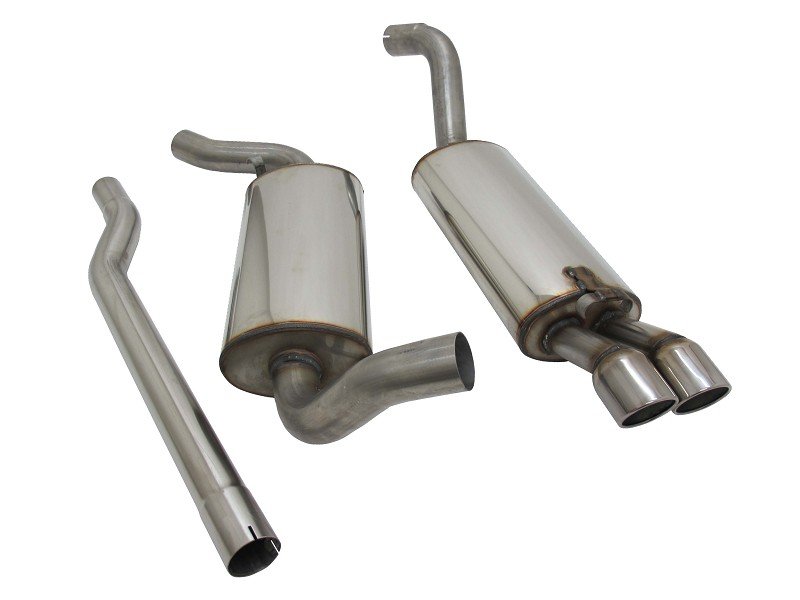 Novus Sportauspuff Anlage 60mm Edelstahl 2x76mm SR für Audi 80/90 B3 Typ 89 EA1402E76SR