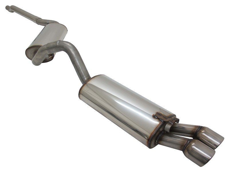 Novus Sportauspuff Anlage 60mm Edelstahl 2x76mm SR für Audi 80/90 B3 Typ 89 EA1402E76SR