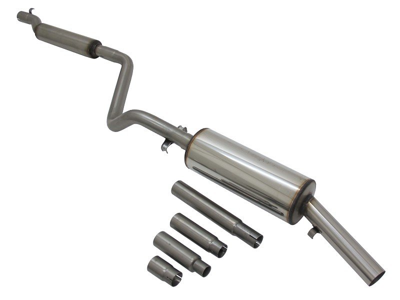 Novus Sportauspuff Anlage Edelstahl 55mm 1x60mm für VW Golf 1 / Cabriolet / Scirocco 1 EA2261E60
