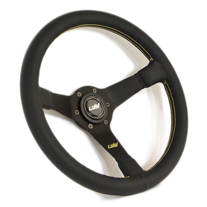 Luisi Mirage Sportlenkrad Leder schwarz geschüsselt & TÜV Prüfbericht