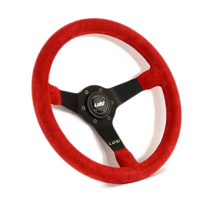 Luisi Mirage Sportlenkrad Wildleder rot geschüsselt & TÜV Prüfbericht