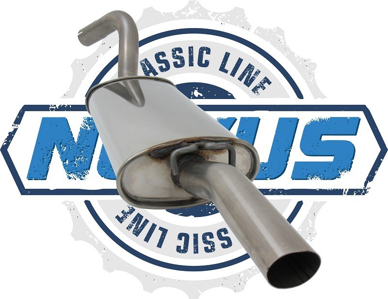Novus Classic Line Edelstahl Endschalldämpfer für Audi 80 NC140