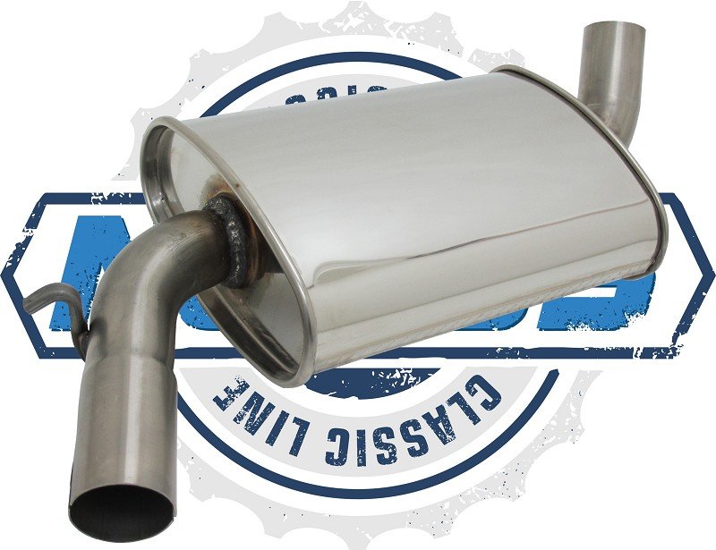 Novus Classic Line Edelstahl Mittelschalldämpfer für Golf 2 Jetta 1.8 1.8 8V GTI NC161