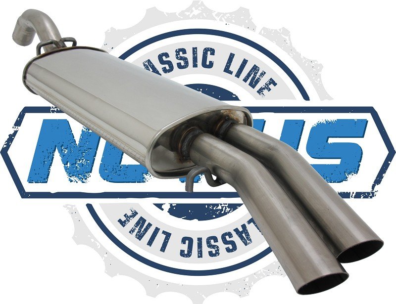 Novus Classic Line Edelstahl Endschalldämpfer für Golf 2 1.8 8V GTI NC190