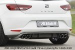 Rieger Heckschürzenansatz schwarz glänzend Seat Leon (5F) 10.12-12.16 (bis Facelift) - 88067