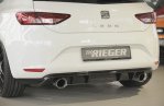 Rieger Heckschürzenansatz schwarz glänzend Seat Leon (5F) 10.12-12.16 (bis Facelift) - 88090