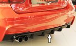 Rieger Heckeinsatz schwarz glänzend BMW 3er F30 (3L) 02.12-06.15 (bis Facelift) - 88121