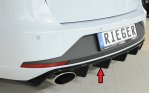 Rieger Heckeinsatz schwarz glänzend Seat Leon Cupra (5F) 03.14-12.16 (bis Facelift) - 88130