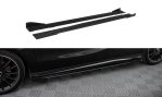 Maxton Street Pro Seitenschweller Ansatz + Flaps Mercedes-Benz A AMG-Line W176 Facelift schwarz Hochglanz MEA176FAMGLINECNC-SD1B+SF1-G