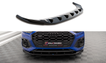 Maxton Front Ansatz V.2 für Audi SQ5 / Q5 S-Line SUV / Sportback Mk2 Facelift schwarz Hochglanz AU-SQ5-2F-SB-FD2-G