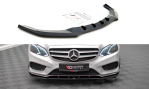 Maxton Front Ansatz V.1 für Mercedes-Benz E AMG-Line Limousine W212 Facelift schwarz Hochglanz ME-E-212F-AMGLINE-FD1-G