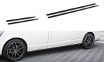 Maxton Seitenschweller Ansatz VW T6 Long Facelift schwarz Hochglanz VW-T6F-LONG-SD1A+B-G