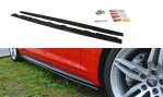 Maxton Seitenschweller Ansatz für Audi S5 / A5 S-Line F5 Coupe schwarz Hochglanz AU-A5-2-SLINE-SD1-G