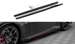 Maxton Seitenschweller Ansatz für V.2 für Nissan 370Z Nismo Facelift schwarz Hochglanz NI-370Z-NISMO-SD2-G