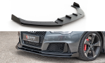 Maxton Racing Front Ansatz für passend +Flaps für Audi RS3 8V Sportback schwarz Hochglanz AURS38VCNC-FD3B+FSF1-G