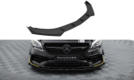 Maxton Street Pro Front Ansatz + Flaps Mercedes-AMG CLA 45 Aero C117 Facelift schwarz Hochglanz MECLA117AMGAEROCNC-FD1BRB+FSF1-G