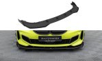 Maxton Street Pro Front Ansatz + Flaps BMW 1er F40 M-Paket / M135i schwarz Hochglanz BM140MPACKCNC-FD1BRB+FSF1-G