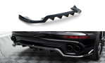 Maxton Mittlerer Cup Diffusor Heck Ansatz Porsche Cayenne Mk2 Facelift schwarz Hochglanz PO-CAY-2F-RD1G+RD2-G