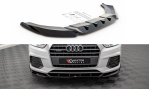 Maxton Front Ansatz V.1 für Audi Q3 8U Facelift schwarz Hochglanz AU-Q3-1F-SLINE-FD1-G