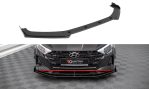 Maxton Street Pro Front Ansatz +Flaps für V.1 + Flaps Hyundai I20 N Mk3 schwarz Hochglanz HYI203NCNC-FD1B+FSF1-G