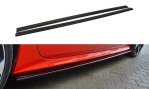 Maxton Seitenschweller Ansatz für Audi S7 / A7 S-Line C7 FL schwarz Hochglanz AU-A7-1F-SLINE-SD1-G