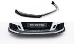 Maxton Front Ansatz V.4 Audi RS3 Limousine 8V Facelift schwarz Hochglanz AU-RS3-8VF-S-FD4-G
