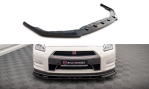 Maxton Front Ansatz für Nissan GTR R35 Facelift schwarz Hochglanz NI-GTR-4F2-FD1-G