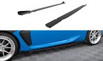 Maxton Street Pro Seitenschweller Ansatz V.1 + Flaps Toyota GR86 Mk1 schwarz Hochglanz TOGR861CNC-SD1BRB+SF1-G