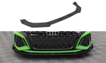 Maxton Street Pro Front Ansatz für +Flaps für V.1 + Flaps Audi RS3 8Y schwarz Hochglanz AURS38YCNC-FD1BRB+FSF1-G