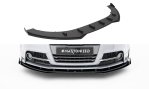 Maxton Street Pro Front Ansatz + Flaps Audi TT S / TT S-Line 8J Facelift schwarz Hochglanz AUTT2SLINECNC-FD1BRB+FSF1-G