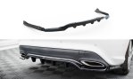 Maxton Mittlerer Cup Diffusor Heck Ansatz Mercedes-Benz CLA C117 Facelift schwarz Hochglanz ME-CLA-117F-RD1G+RD2-G