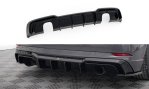 Maxton Diffusor Heck Ansatz Audi A3 S-Line Sportback 8V Facelift (Version mit Einzelauspuff auf beiden Seiten) AU-S3-3F-SB-RS1GO_O