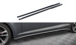 Maxton Seitenschweller Ansatz Audi S5 Coupe / A5 S-Line Coupe F5 Facelift schwarz Hochglanz AU-S5-2F-SD2-G