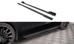 Maxton Street Pro Seitenschweller Ansatz für + Flaps Mercedes A35 AMG / AMG-Line Aero Pack W177  schwarz Hochglanz MEA17735CNC-SD1BRB+SF1-G