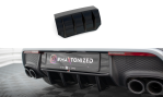 Maxton Diffusor Heck Ansatz für Porsche Macan Mk1 Facelift 2 schwarz Hochglanz PO-MA-1F2-RS1-G