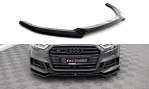 Maxton Front Ansatz V.2 für Audi S3 / A3 S-Line Sportback 8V Facelift schwarz Hochglanz AU-S3-3F-SB-FD2-G