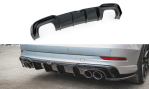 Maxton Diffusor Heck Ansatz für Audi S3 Limousine 8V Facelift schwarz Hochglanz AU-S3-3F-S-RS1-G