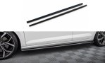 Maxton Seitenschweller Ansatz VW Polo AW GTI Facelift schwarz Hochglanz VW-PO-6F-GTI-SD1-G