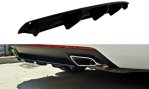 Maxton Mittlerer Diffusor Heck Ansatz für Skoda Octavia RS Mk3 / Mk3 FL Hatchback / Kombi schwarz Hochglanz SK-OC-3/3F-RS-RD1+RD2-G