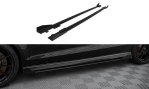 Maxton Street Pro Seitenschweller Ansatz V.1 + Flaps Audi RS3 Limousine 8V Facelift schwarz Hochglanz AURS38VFSCNC-SD1BRB+SF1-G
