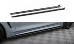 Maxton Seitenschweller Ansatz V.2 BMW 4er Coupe / Gran Coupe / Cabrio M-Paket F32 / F36 / F33 schwarz Hochglanz BM-4-F32-MPACK-SD2-G