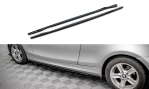 Maxton Seitenschweller Ansatz V.2 BMW 1er E81 Facelift schwarz Hochglanz BM-1-81F-SD2-G