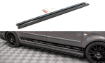 Maxton Seitenschweller Ansatz für Volkswagen Caddy Long Mk3 Facelift schwarz Hochglanz VW-CA-3F-L-SD1-G
