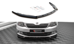 Maxton Front Ansatz V.1 für Skoda Fabia Mk3 schwarz Hochglanz SK-FA-3-FD1-G