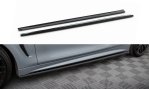 Maxton Seitenschweller Ansatz V.3 BMW 4er Coupe / Gran Coupe / Cabrio M-Paket F32 / F36 / F33 schwarz Hochglanz BM-4-F32-MPACK-SD3-G