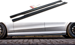 Maxton Seitenschweller Ansatz für Mercedes-Benz E63 AMG Limousine W212 Facelift schwarz Hochglanz ME-E-212F-AMG-SD1-G
