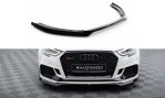 Maxton Front Ansatz V.5 Audi RS3 Limousine 8V Facelift schwarz Hochglanz AU-RS3-8VF-S-FD5-G