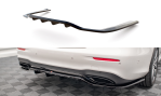 Maxton Mittlerer Diffusor Heck Ansatz DTM Look für Mercedes-Benz E AMG-Line W213 Facelift schwarz Hochglanz ME-E-213F-AMGLINE-RD1G+RD2-G
