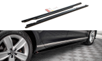 Maxton Seitenschweller Ansatz für Volkswagen Passat B8 Facelift schwarz Hochglanz VW-PA-B8F-SD1-G