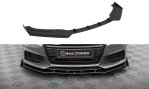 Maxton Street Pro Front Ansatz + Flaps Audi TT S / S-Line 8S schwarz Hochglanz AUTT3SLINECNC-FD1BRB+FSF1-G